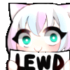 catgirl holding a sign that says ‘lewd’