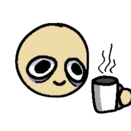 sleep deprived guy with undereye circles and holding coffee