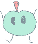 a junimo i drew in wigglypaint!
