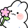 bunny gives u a flower