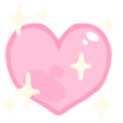 pink sparkly heart