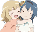 little sakurako & himawari hugging (yuruyuri)