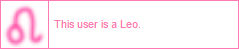 this user is a leo