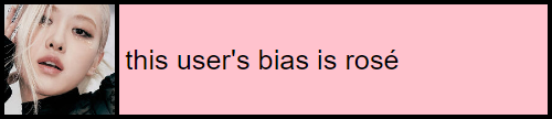 this user's bias is rosé